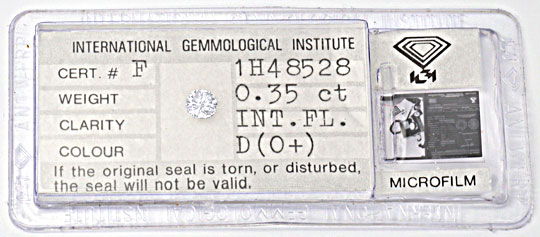 Foto 1 - 0,35ct Diamant, Zertifikat IGI Lupenrein River D, D5639