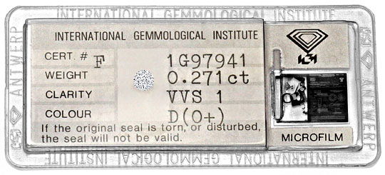 Foto 1 - Diamant 0,271 Carat Brillant VVS1 River D IGI Expertise, D6284