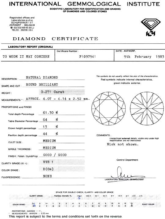 Foto 9 - Diamant 0,271 Carat Brillant VVS1 River D IGI Expertise, D6284