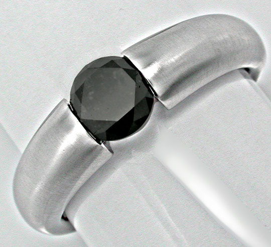 Foto 2 - Brillant-Spannring Schwarzer Diamant Ca.1ct, S6092