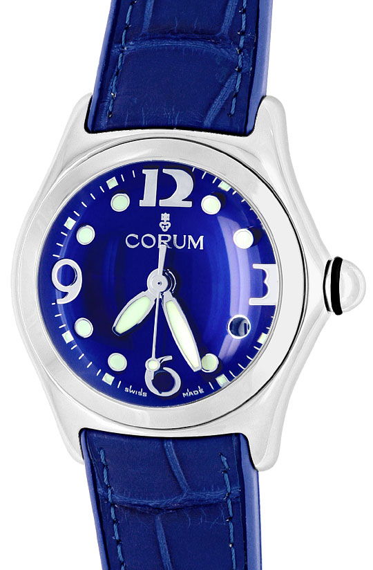 Foto 2 - Corum Bubble Medium Uhr Koenigs Blau, Stahl, Ungetragen, U1499